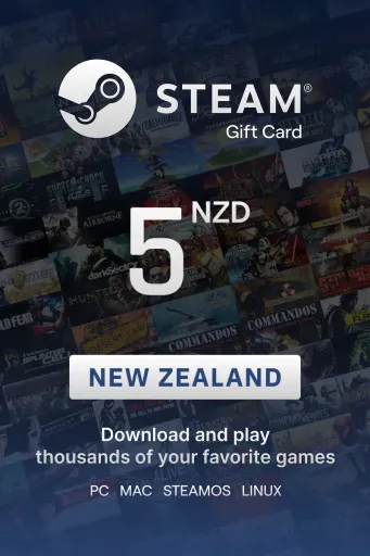 Steam Wallet 5 NZD Gift Card (New Zealand) - Digital Key