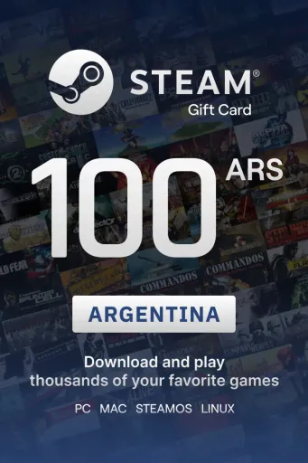 Steam Wallet 100 ARS Gift Card (Argentina) - Digital Key