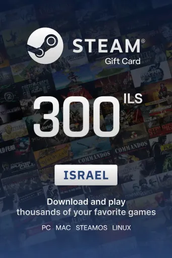Steam Wallet 300 ILS Gift Card (Israel) - Digital Key