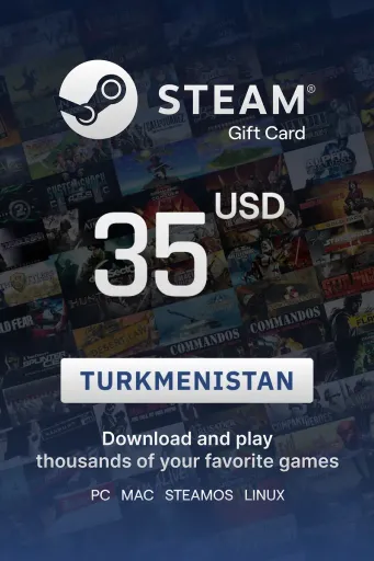 Steam Wallet 35 USD Gift Card (Turkmenistan) - Digital Key