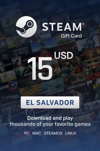 Steam Wallet 15 USD Gift Card (El Salvador) - Digital Key