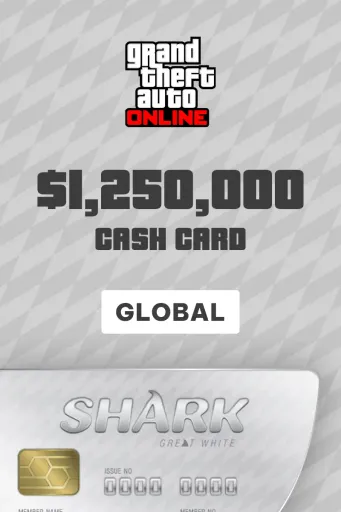 Grand Theft Auto Online Great White Shark Cash Card $1,250,000 (Global) (PC) - Rockstar - Digital Key