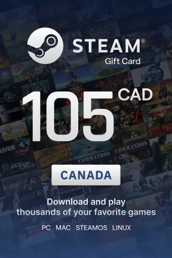 Steam Wallet 105 CAD Gift Card (Canada) - Digital Key