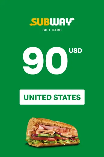 Subway 90 USD Gift Card (United States) - Digital Key
