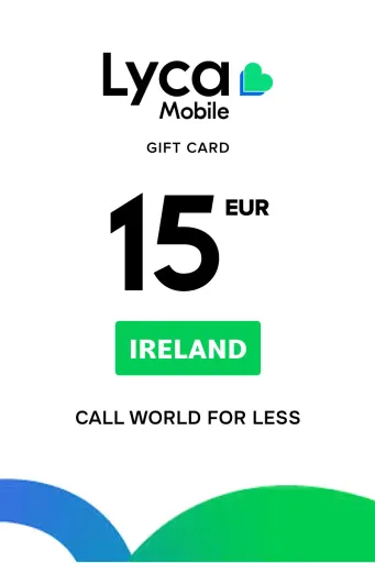 Lycamobile 15 EUR Gift Card (Ireland) - Digital Key