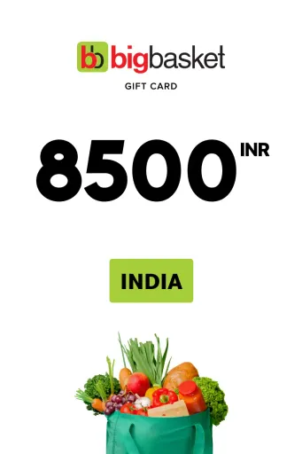 Product Image - Bigbasket 8500 INR Gift Card (India) - Digital Key