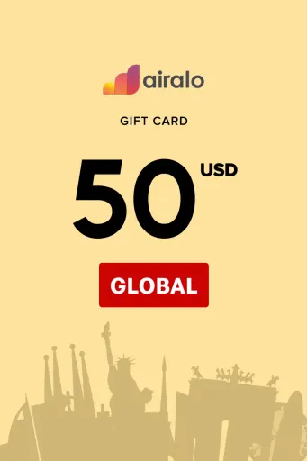 Airalo 50 USD Gift Card (Global) - Digital Key
