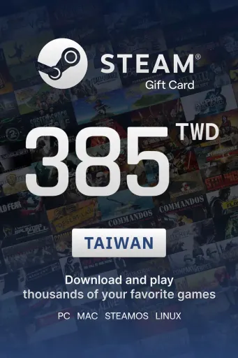 Steam Wallet 385 TWD Gift Card (Taiwan) - Digital Key