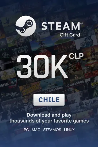 Steam Wallet 30000 CLP Gift Card (Chile) - Digital Key