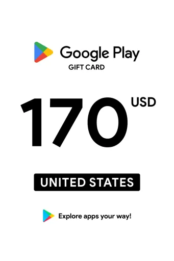 Google Play 170 USD Gift Card (United States) - Digital Key