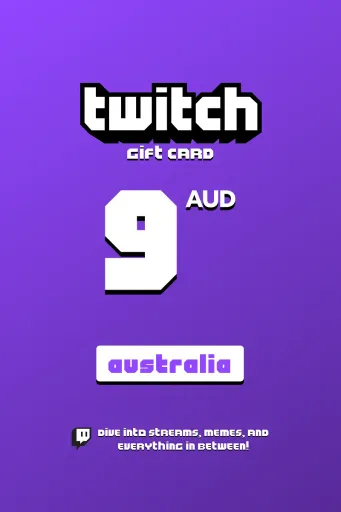 Twitch 9 AUD Gift Card (Australia) - Digital Key