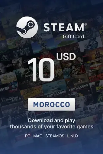 Steam Wallet 10 USD Gift card (Morocco) - Digital Key