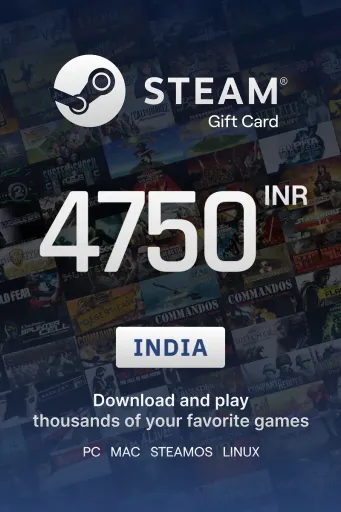 Steam Wallet 4750 INR Gift Card (India) - Digital Key