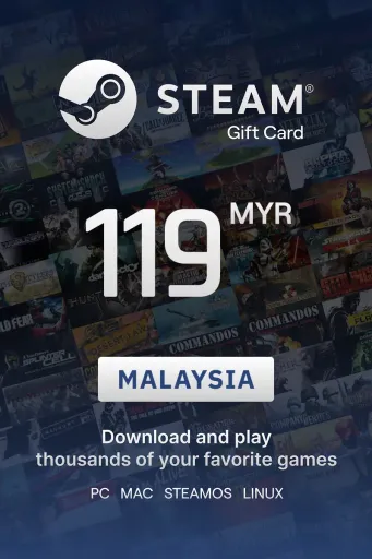 Steam Wallet 119 MYR Gift Card (Malaysia) - Digital Key