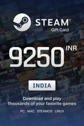 Steam Wallet 9250 INR Gift Card (India) - Digital Key