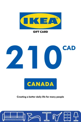 IKEA 210 CAD Gift Card (Canada) - Digital Key