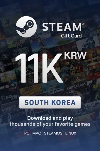 Steam Wallet 11000 KRW Gift Card (South Korea) - Digital Key