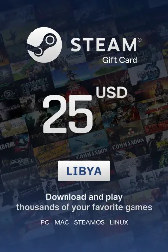 Steam Wallet 25 USD Gift Card (Libya) - Digital Key