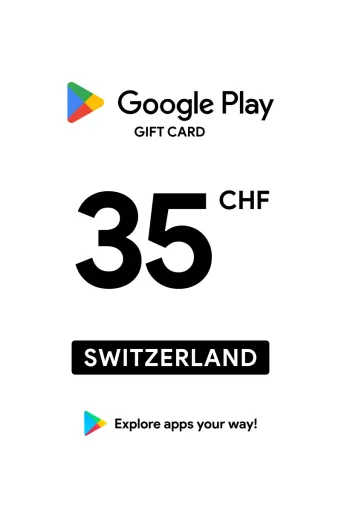 Google Play 35 CHF Gift Card (Switzerland) - Digital Key