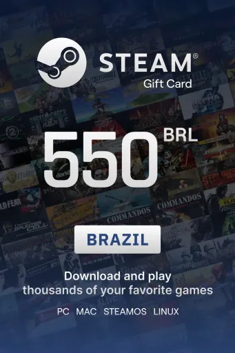 Steam Wallet 550 BRL Gift Card (Brazil) - Digital Key