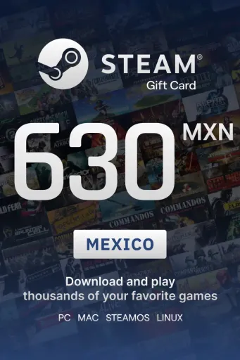 Steam Wallet 630 MXN Gift Card (Mexico) - Digital Key