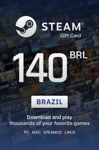 Steam Wallet 140 BRL Gift Card (Brazil) - Digital Key