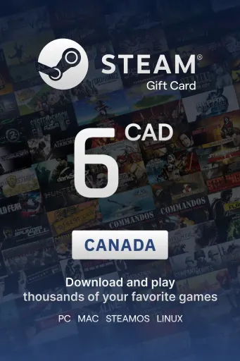 Steam Wallet 6 CAD Gift Card (Canada) - Digital Key