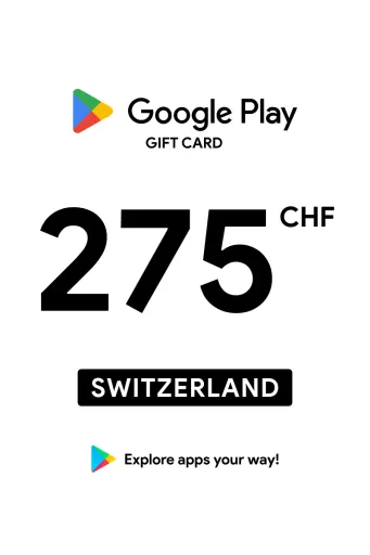 Google Play 275 CHF Gift Card (Switzerland) - Digital Key