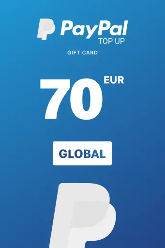 PayPal Instant Top Up 70 EUR Gift Card (Global) - Digital Key