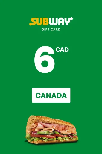 Subway 6 CAD Gift Card (Canada) - Digital Key