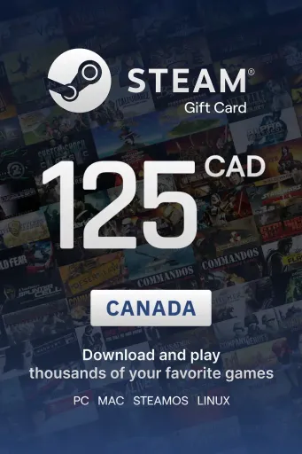 Steam Wallet 125 CAD Gift Card (Canada) - Digital Key