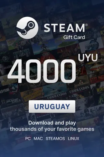 Steam Wallet 4000 UYU Gift Card (Uruguay) - Digital Key