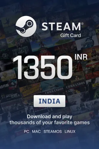 Steam Wallet 1350 INR Gift Card (India) - Digital Key