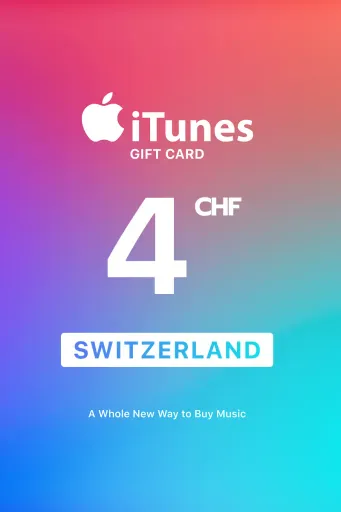 Apple iTunes 4 CHF Gift Card (Switzerland) - Digital Key