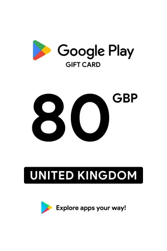 Google Play 80 GBP Gift Card (United Kingdom) - Digital Key