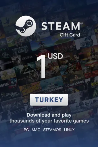 Steam Wallet 1 USD Gift Card (Turkey) - Digital Key
