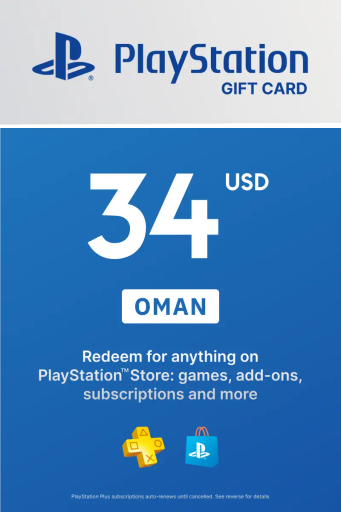 PlayStation Store 34 USD Gift Card (Oman) - Digital Key