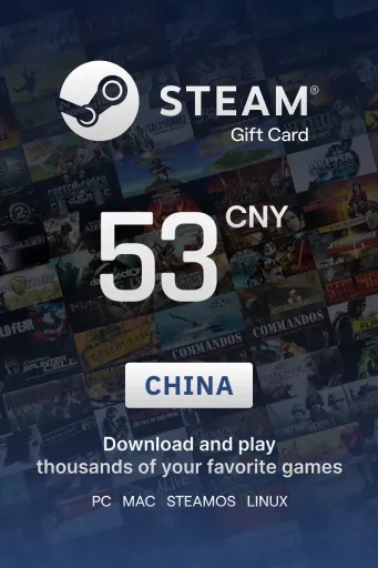 Steam Wallet 53 CNY Gift Card (China) - Digital Key