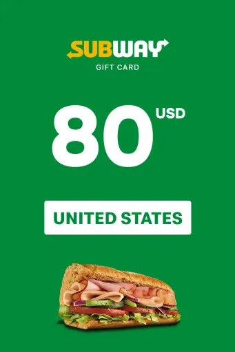 Subway 80 USD Gift Card (United States) - Digital Key