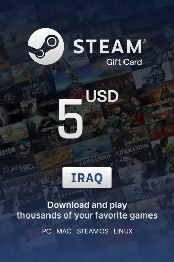 Steam Wallet 5 USD Gift card (Iraq) - Digital Key