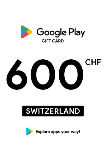 Google Play 600 CHF Gift Card (Switzerland) - Digital Key