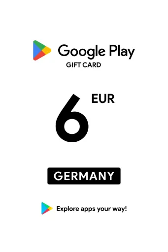 Google Play 6 EUR Gift Card (Germany) - Digital Key