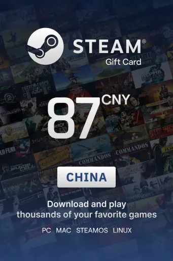 Steam Wallet 87 CNY Gift Card (China) - Digital Key