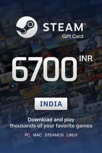 Steam Wallet 6700 INR Gift Card (India) - Digital Key