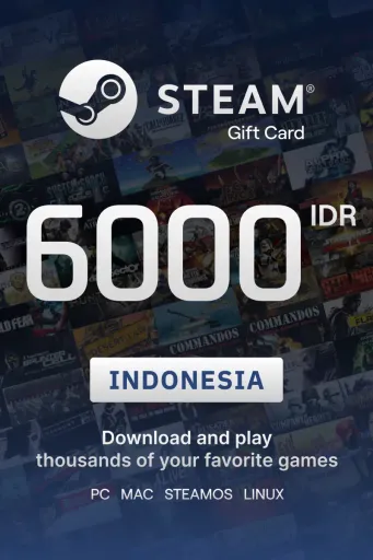 Steam Wallet 6000 IDR Gift Card (Indonesia) - Digital Key