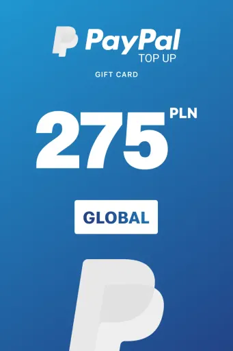 PayPal Instant Top Up 275 PLN Gift Card (Global) - Digital Key