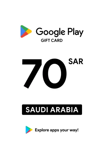 Google Play 70 SAR Gift Card (Saudi Arabia) - Digital Key