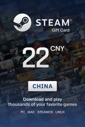 Steam Wallet 22 CNY Gift Card (China) - Digital Key