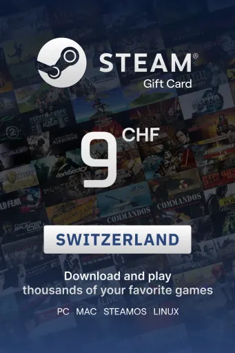 Steam Wallet 9 CHF Gift Card (Switzerland) - Digital key