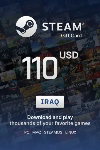 Steam Wallet 110 USD Gift card (Iraq) - Digital Key